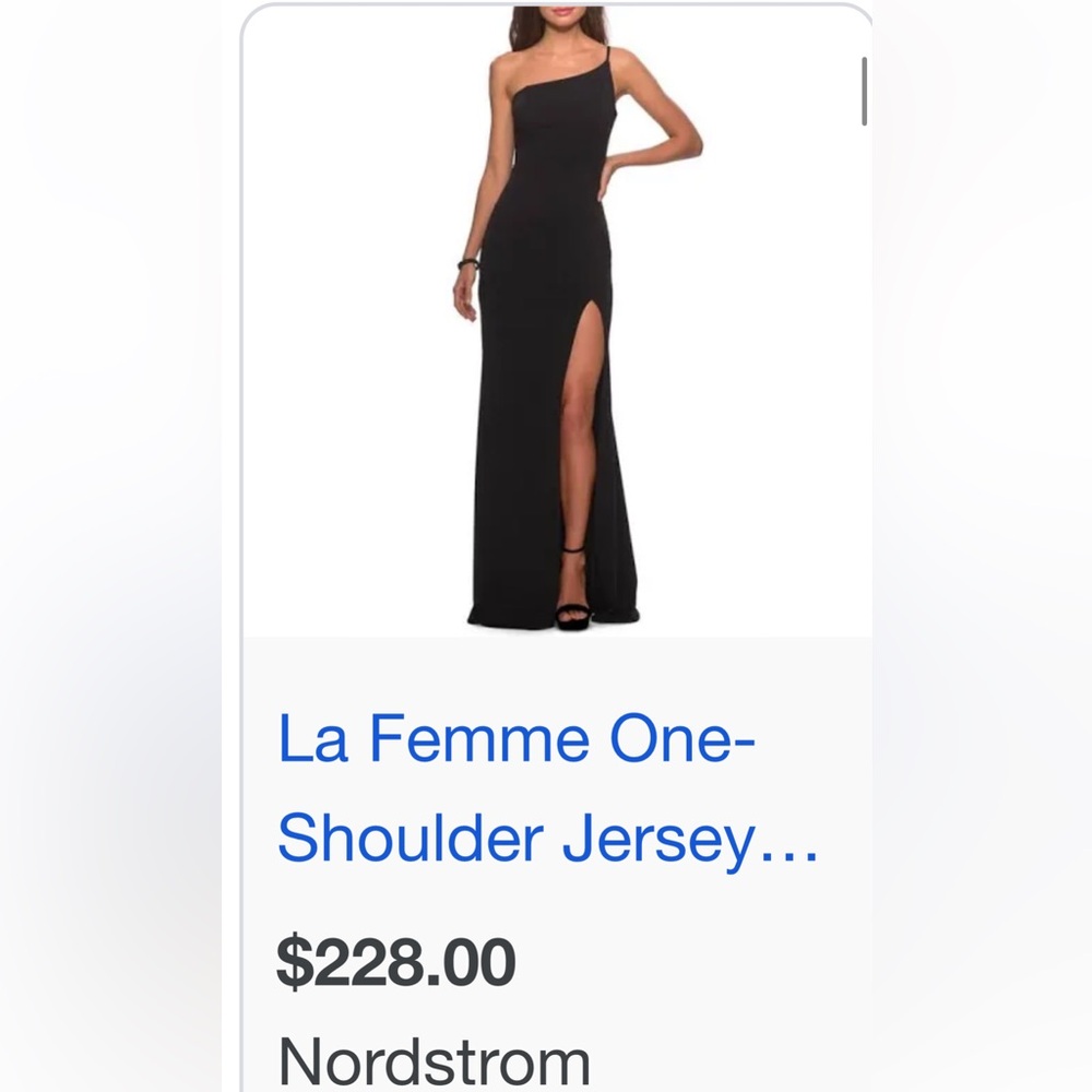 La Femme One Shoulder Gown